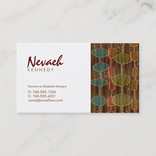 Cartes d'appel des pots rétro / (Devant)