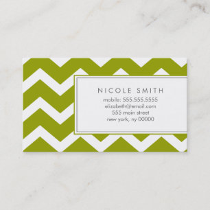 Cartes d'appel Motif Green Zig Zag Chevron