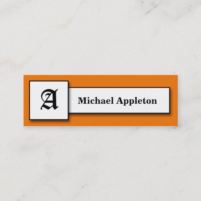 Cartes d'appel orange Monogram carré (Devant)