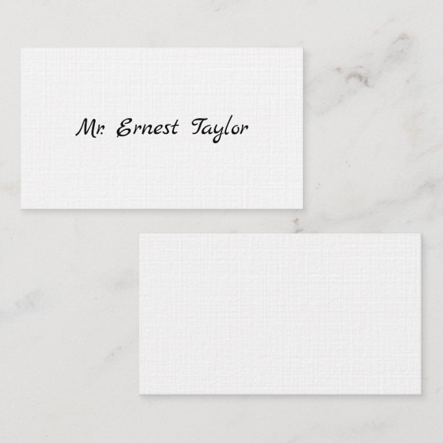 Cartes d'appel victoriennes de Gentleman (Devant / Derrière)