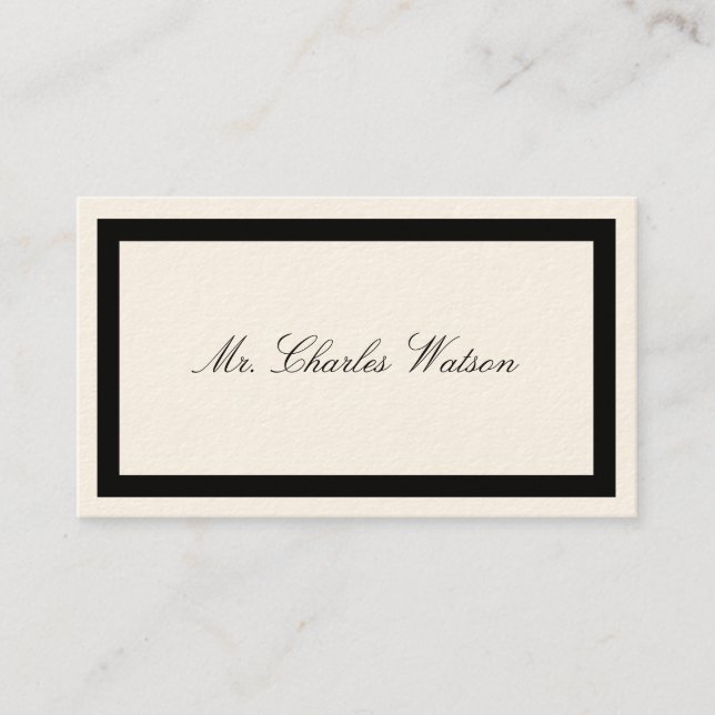 Cartes d'appel victoriennes de Gentleman (Devant)