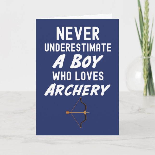 Cartes d'archerie bleues marines mignonnes pour bé (Devant)