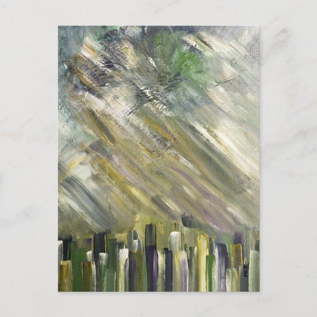 Cartes d'art Abstrait urbain vert (Devant)