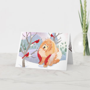 Cartes d'art Chow rugueuses COMFORT & JOY