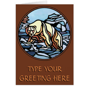 Cartes d'art de l'ours Noir Tribal Bear Cartes d'a