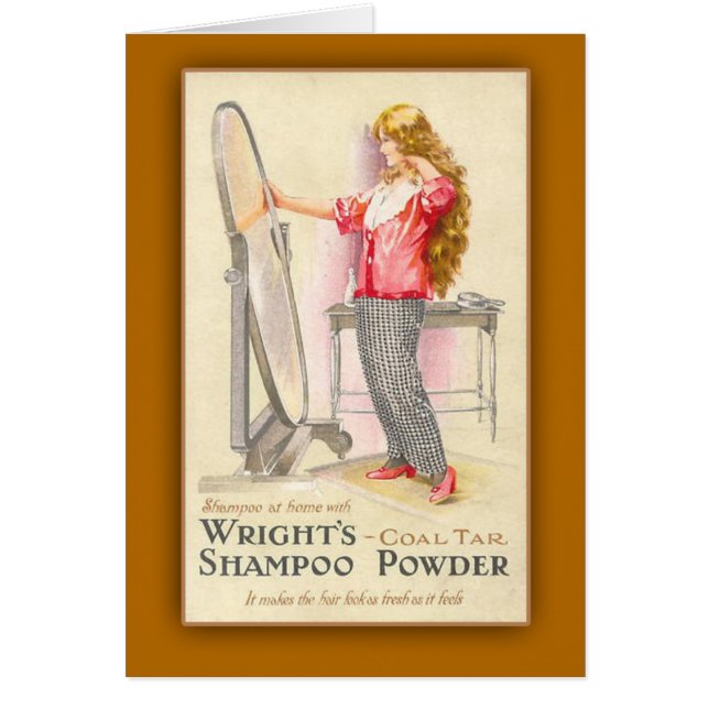 Cartes d'art de poudre de shampooing de goudron de (Devant)