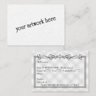 Cartes d'art miniature Blank ACEO d'artistes avec