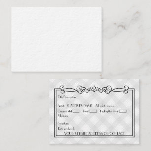 Cartes d'art miniature Blank ACEO de l'artiste ave