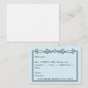 Cartes d'art miniature Blank ACEO de l'artiste ave