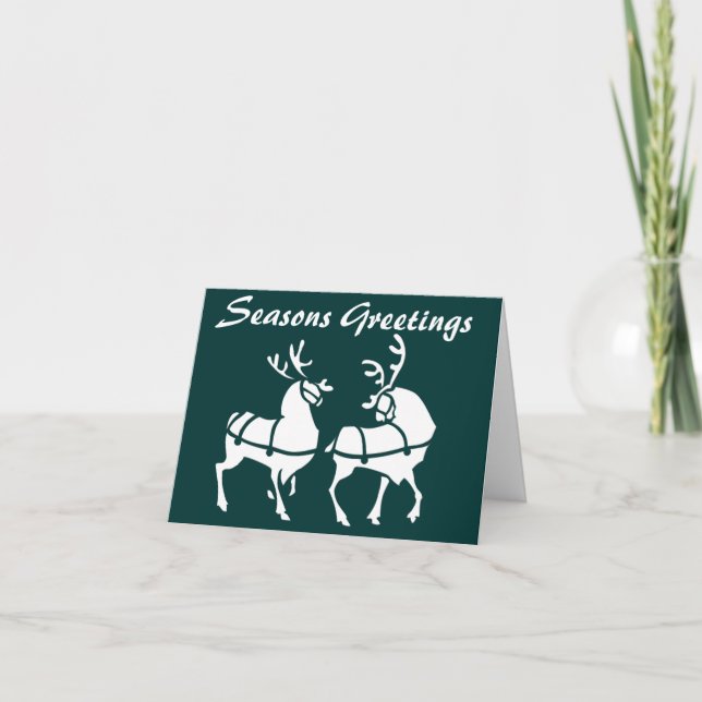 Cartes d'art Reindee Carte de voeux de Noël person (Devant)