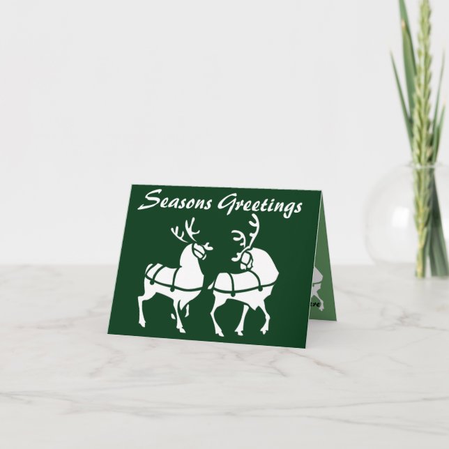 Cartes d'art Reindee Carte de voeux de Noël person (Devant)