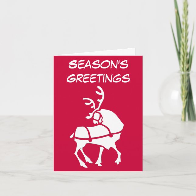 Cartes d'art Reindee Carte de voeux de Noël person (Devant)
