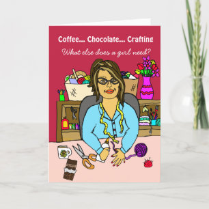 Cartes d'Artisanat Drôle Chocolat, Café et Artisan