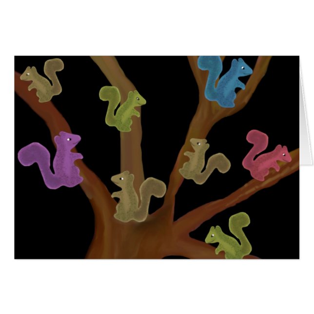 Cartes d'asile d'écureuil (Devant Horizontal)