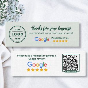 Cartes d'avis Google Émeraude Vert