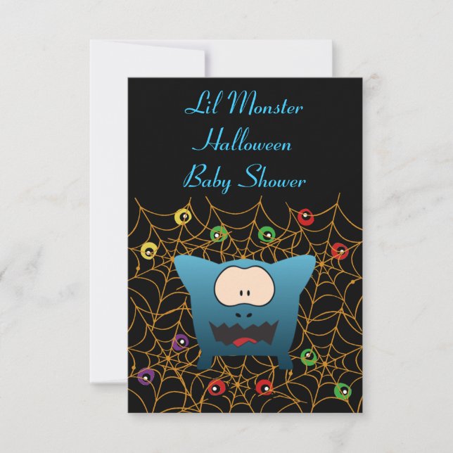 Cartes d'Baby shower Funny Monster (Devant)