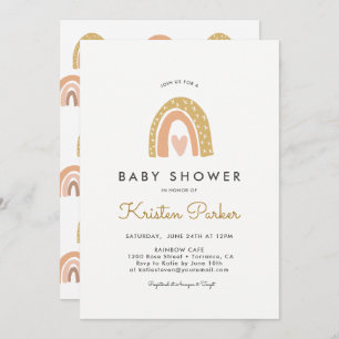 Cartes d'Baby shower Pastel Rainbow