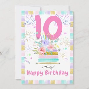 Cartes de 10e anniversaire pour les filles
