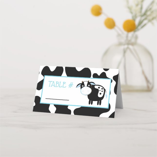 Cartes de Baby shower de la ferme de vaches laitiè (Devant)