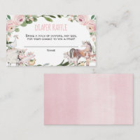 Cartes de baby shower de tombola pour les filles d