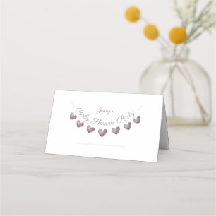 Cartes de baby shower pourpre personnalisées