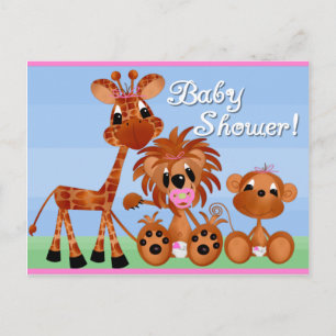Cartes de Baby shower Zoo Animaux