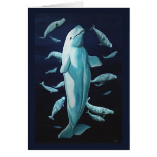 Cartes de baleines Cartes d'art personnalisées de 