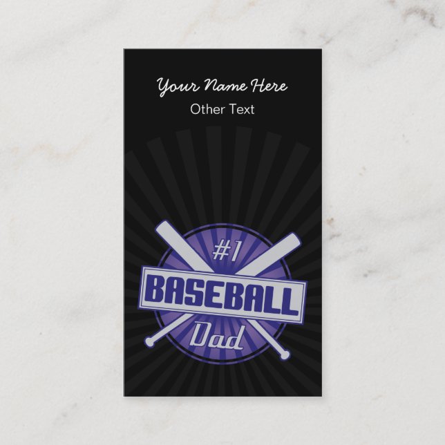 Cartes de base-ball customisées par papa du (Devant)