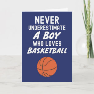 Cartes de Basketball Bleu Marine Mignonnes Pour Bé