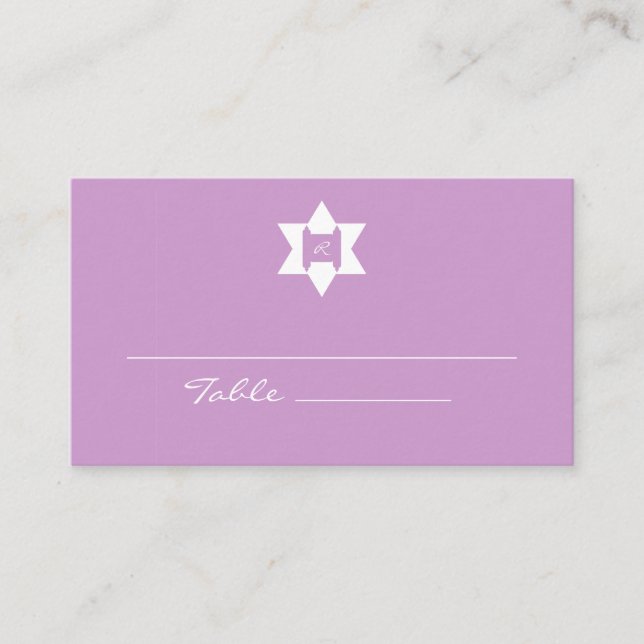 Cartes de Bat mitzvah violet (Devant)