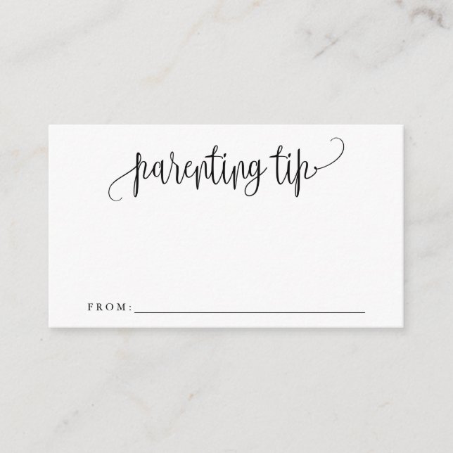 Cartes de bavette pour parents, Cartes de conseil  (Devant)