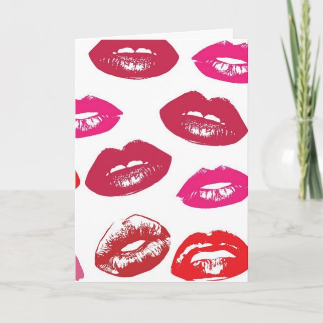 CARTES DE BILLET ROMANTIQUE KISSES (Devant)
