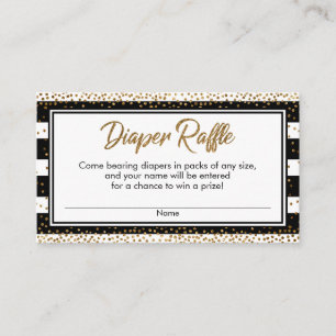 Cartes de billets Stripes & Gold Confetti Diaper R