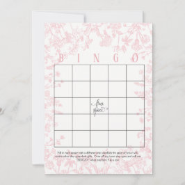 Cartes de Bingo Baby Shower Fleurs Roses