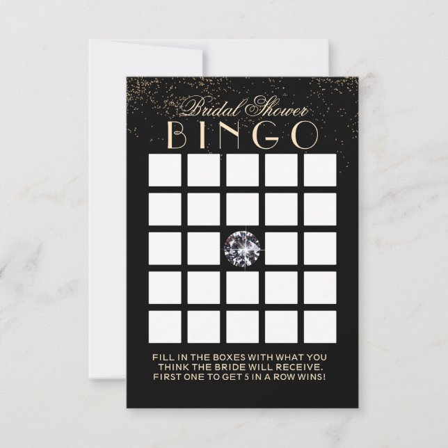 Cartes de Bingo Chic Confetti Diamond Fête des mar (Devant)