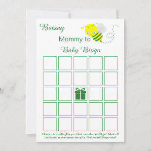 Cartes de Bingo de Baby Shower vierges avec Bumble