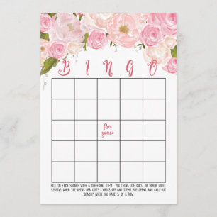 Cartes de Bingo de Fêtes des mariées florales