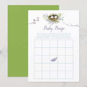 Cartes de Bingo pour Baby Shower Jumeaux avec Verd