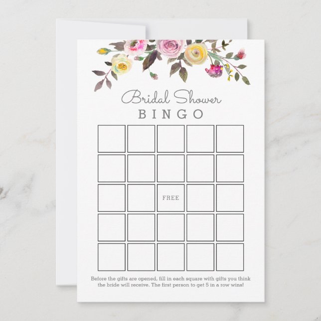 Cartes De Bingo Simplement Jolie Fête des mariées (Devant)