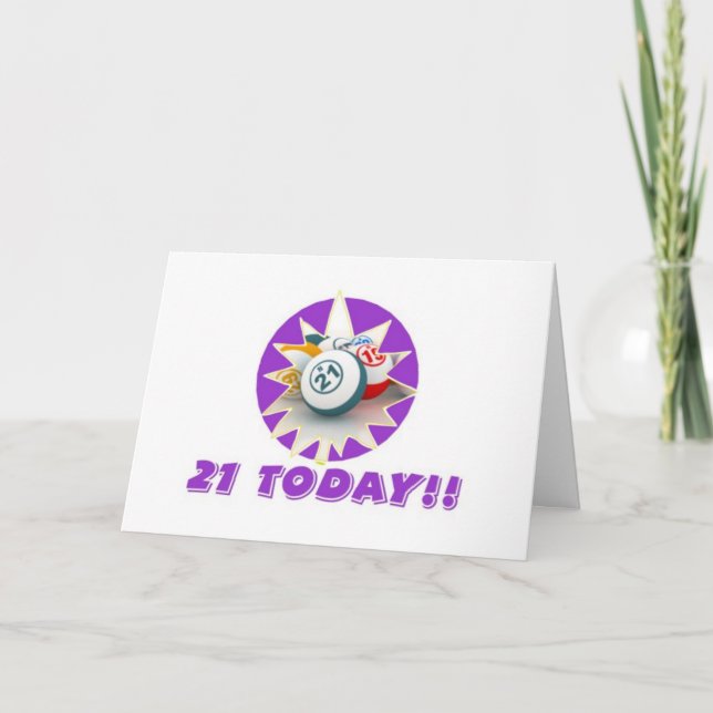 Cartes de bingo-test - 21ème anniversaire (Devant)