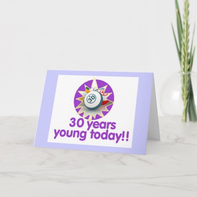 Cartes de bingo-test - 30ème anniversaire (Devant)