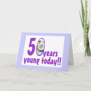 Cartes de bingo-test - cinquantième anniversaire