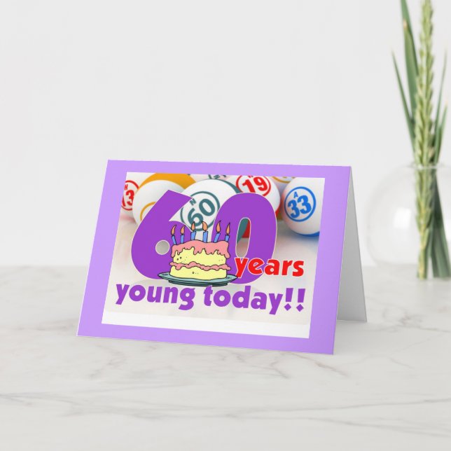 Cartes de bingo-test - soixantième anniversaire (Devant)