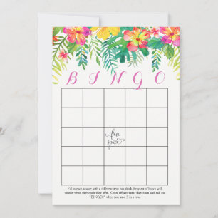 Cartes de Bingo Tropical Hawaiian Douche
