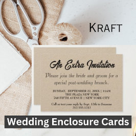 Cartes de boîtier Brunch kraft pour Invitation sup