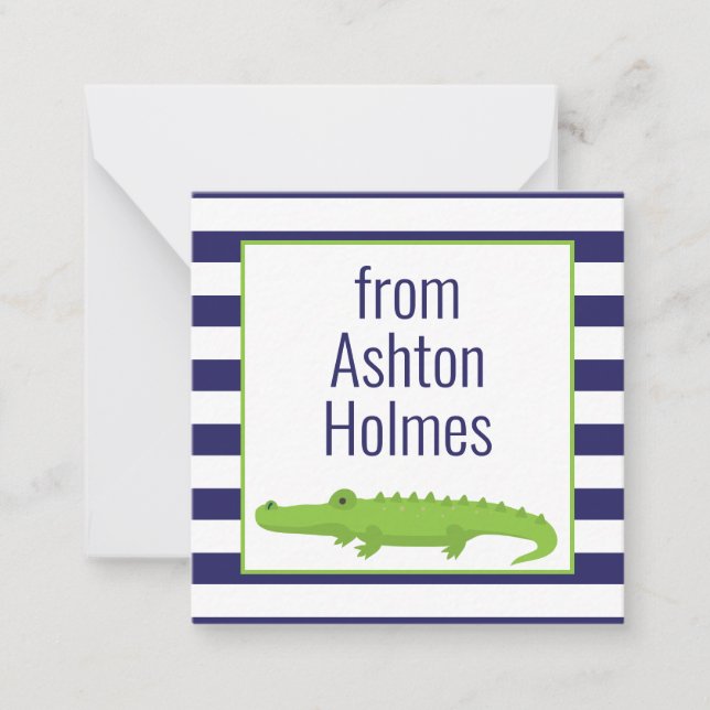 Cartes de boîtier Cadeau Rugby Stripes Alligator (Devant)