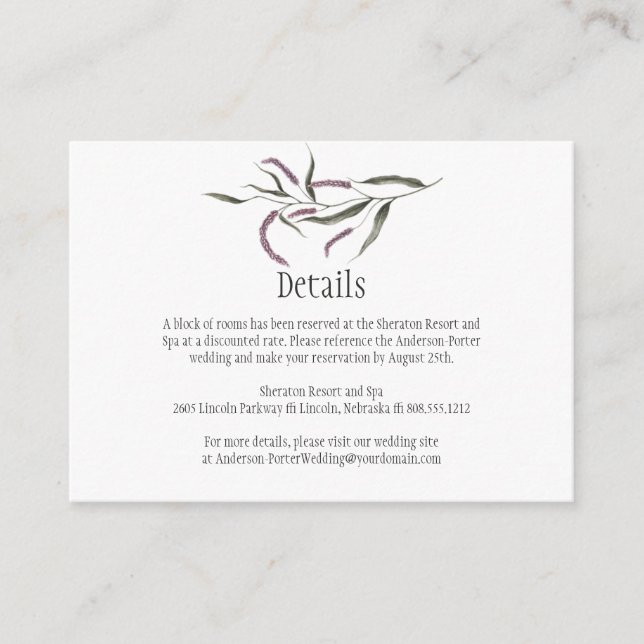 Cartes de boîtier de couleur rose violet vert flor (Devant)