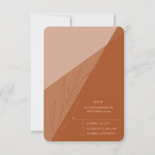 Cartes de boîtier de mariage moderne RSVP Terra Co
