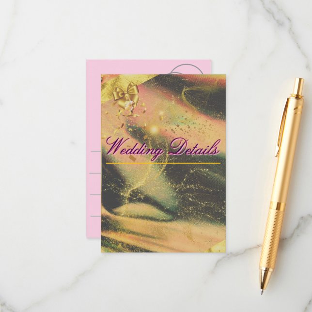 Cartes de boîtier en or vibrant (Devant/Arrière en situation)