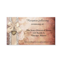 Cartes de boîtier en ruban et Mariage floral éléga